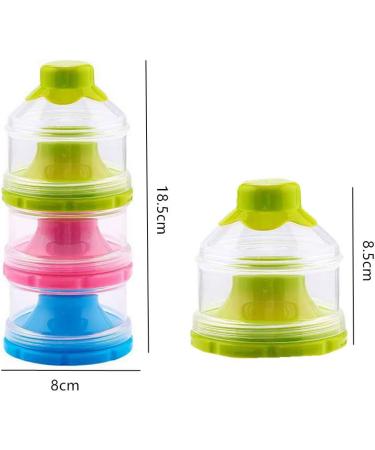 Portable 3-Layer Formula Dispenser for Travel & Outdoor Activities - Milk Powder & Snack Storage Container for Nighttime Nursing - Buy Online on SooperMarket.com
