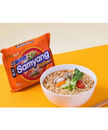 Samyang Ramen Original Flavour Korean Instant Noodles Soup 120g (Pack of 10) HALAL & VEGAN - Buy Online on SooperMarket.com