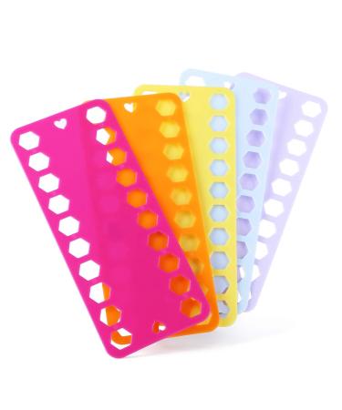 5 Color Plastic Floss Bobbin, Plastic Sewing Thread Winding Plate Board Card for Cross Stitch Embroidery Thread Bobbins Organizer Craft DIY Sewing Storage 5 pcs