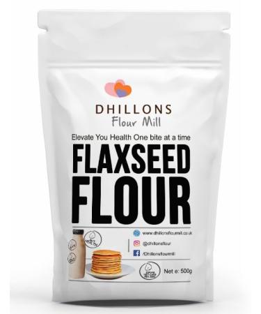 Flaxseed ground milled flour 1kg from Dhillons Flour Mill | Great in shakes and for baking | also called linseed | UK Milled | GMO Free | Clean ingredients