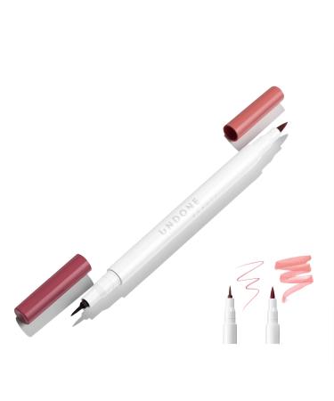 2-in-1 Stain + Liner - UNDONE BEAUTY Forever Lip Features a Precision Liner In Deep Enhancing Shade and Sheer Stain for Longwearing, Naturally Full Lip Look + Soothing Aloe. Clean, Vegan, Paraben-Free & Cruelty-Free. NEUTRAL NUDE Beige