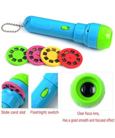 Xrten Projector Flashlight Toy - Children's Projection Lamp with 4 Fairy Tales & 32 Slides | International Shipping Available - Buy Online on SooperMarket.com