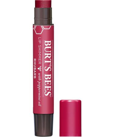 Burt's Bees Lip Balm Rhubarb 4-Pack - Moisturizing Lip Shimmer Spring Gift with Vitamin E & Coconut Oil for Women - 100% Natural Easter Basket Stuffers for All Day Hydration - 0.09 Ounce - Buy Online on SooperMarket.com