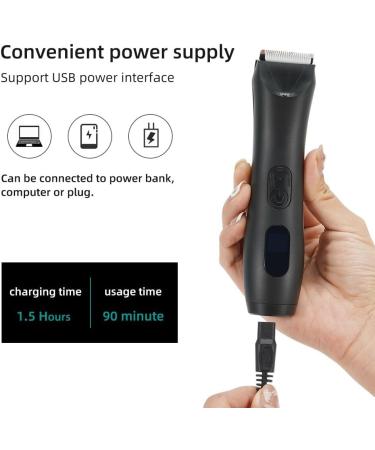 MAYiT Hair Clippers for Men - Waterproof Body Trimmer & Shaver with Replaceable Ceramic Blade | Groin & Ball Groomer - Buy Online on SooperMarket.com