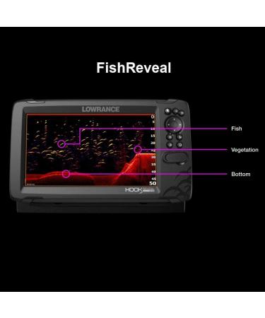 Lowrance Hook Reveal 9 Fish Finder with 9 Screen, Transducer, and C-MAP - Includes 4000 US Lake Maps - Buy Online on SooperMarket.com