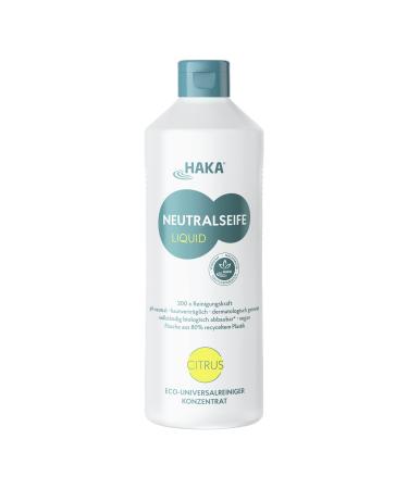 HAKA Neutral Soap Liquid Citrus All-Purpose Cleaner 200 Applications pH-neutral long-lasting lemon scent 1 l Citrus 1 l (1 pack)