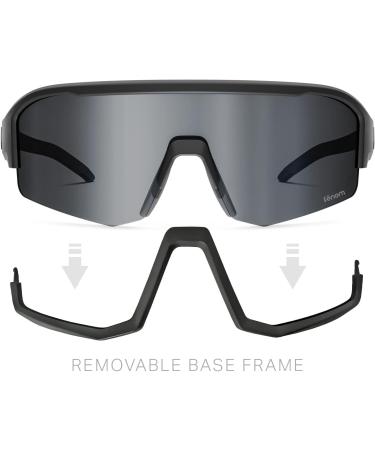 Wildhorn Radke MTB Cycling Glasses - UV400 Sports Sunglasses for Men | 3 Interchangeable Lenses - Stealth Jetblack - Buy Online on SooperMarket.com