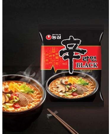 CNMART Nongshim Shin Black Ramyun and Shin Ramyun Instant Ramen Noodle 2 Flavours Assorted Bundle (Pack of 10) - Buy Online on SooperMarket.com