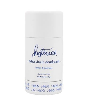 Kosterina - Extra Virgin Deodorant Aluminum-Free Made with Organic Coconut Oil and 100% Early-Harvested EVOO Helps Protect Against Odor Easy-Glide Texture Hydrating Formula | 2.6 oz (75g)