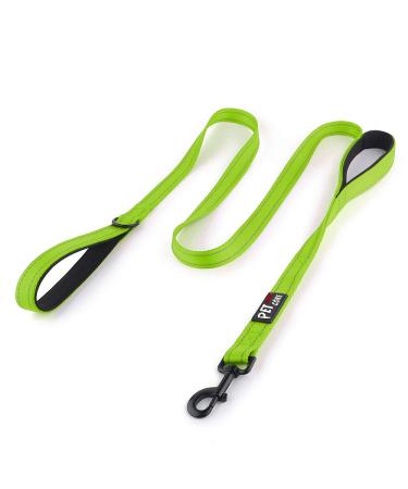 Pioneer Petcore Dog Lead 6ft Long Traffic Padded Two Handle Heavy Duty Reflective Double Handles Lead for Control Safety Training Leads for Large Dogs or Medium Dogs Dual Handles Leashes(Green)