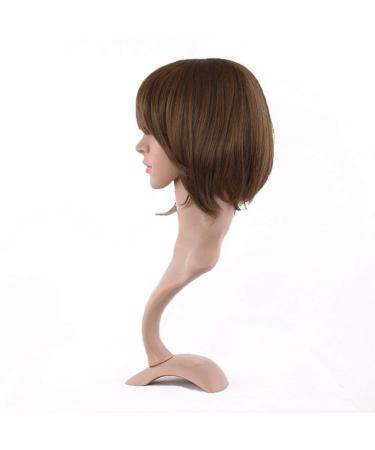 MapofBeauty Natural Designer Short-Length Synthetic Straight Wig - Light Brown | Premium Quality & Worldwide Shipping - Buy Online on SooperMarket.com
