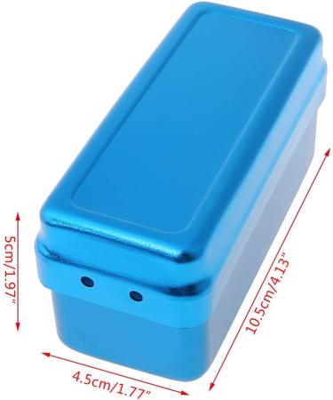 Klova Dental Bur Box - 72 Hole Aluminum Autoclave Sterilizer for Endo Files | Dental Disinfection Tools Holder | Blue - Buy Online on SooperMarket.com