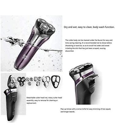 Rechargeable Electric Shaver with Pop-Up Trimmer - IPX7 Waterproof Wet/Dry Multifunctional Razor for Men - Buy Online on SooperMarket.com