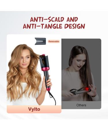 Automatic Curling Iron - 1 Inch Ceramic Ionic Auto Hair Curler with Adjustable Heat Fast Heating & Safety Features - Buy Online on SooperMarket.com