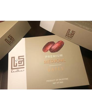 Premium Large Palestinian medjoul/Medjool Dates 5 Kg Gift Box by Kawthar - Buy Online on SooperMarket.com