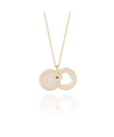 Bloom boutique Personalised Secret Message Heart Birthstone Necklace