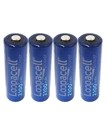 4 Loopacell AA Rechargeable Precharged Ni-MH 2100mAh Batteries