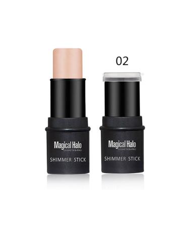 Highlighter Stick Highlight Powder Shade Contour Makeup Foundation Stick (02#) 02# 1 piece (1 pack)