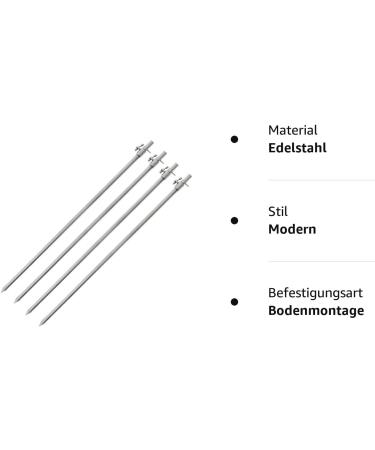Buy g8ds 4X Stainless Steel Fishing Bankstick - Large 50-90cm Rod Holder Rod Rest Rodpod | International Shipping Available - Buy Online on SooperMarket.com