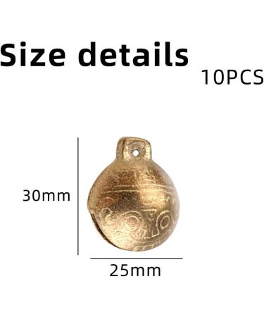 KGDUYC Brass Ring Bells - 10Pcs 25mm Dog and Cat Tracking Bells | Premium Pet Safety Accessories - Buy Online on SooperMarket.com