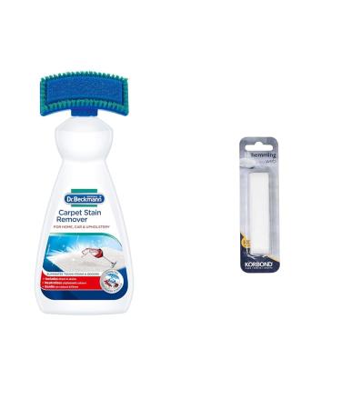 Dr. Beckmann Carpet Stain Remover | Removes New and Dried-in Stains | Includes Applicator Brush 650 ml & Korbond 10 m Hemming Web White