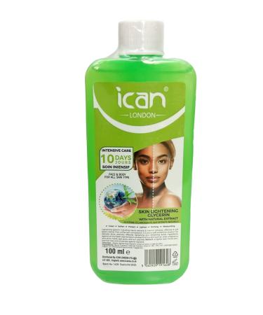 ican London Natural Extract Skin Lightening Glycerine 100ml