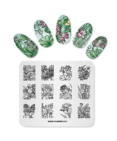 Plate Stamp Plate Chinese Style Flower Lotus Bird Multi-Pattern Stamping Stencil Print Image Nail Art Stamper Nails Tool FL013