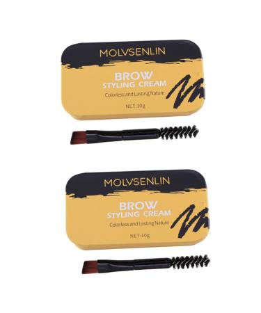 Angoily 2 Pcs Styling Cream Wax and Clear Brow Wax Makeup Wax Stick Earth Tones