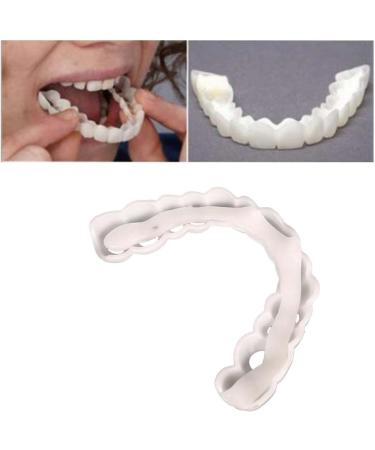 2 PCS Temporary Dentures Teeth for Women and Men - Perfect Fake Teeth to Cover Imperfections in Upper and Lower Jaw - Buy Online on SooperMarket.com