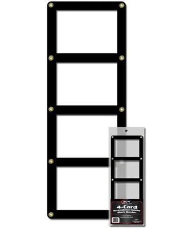 BCW 1-4CS-B 4 Card Screwdown Holder - Black Border