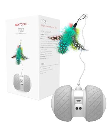 BENTOPAL Automatic Cat Toys Interactive Cat Feather Toys, Pet Exercise Toys, Electric Cat Toys for Indoor Cats/Kitten with Feather Auto Cat Toy