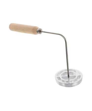 Zerodeko Youdunzi Mold Candy Molds Oil Frying Mold Home Funnel Cake Mix Rose Garland Bunuelera Gummy Snacks Kitchen Baking Round Griddle Pancake Griddle Fried Aluminum Alloy Wooden Handle 27x13.5cm Silver