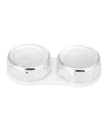 Contact lens container portable contact lens box included mirror/case/tweezers container holder cleaning holder soak store store white