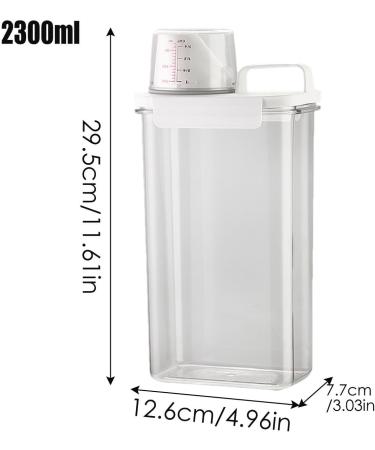 Evember Laundry Beads Dispenser 2300ml | Laundry Dispenser Organiser | Laundry Detergent Dispenser Set | Washing Powder Storage Box | Laundry Scent Beads Dispenser | Washing Up Powder Container Large Size 2300ml - Buy Online on SooperMarket.com