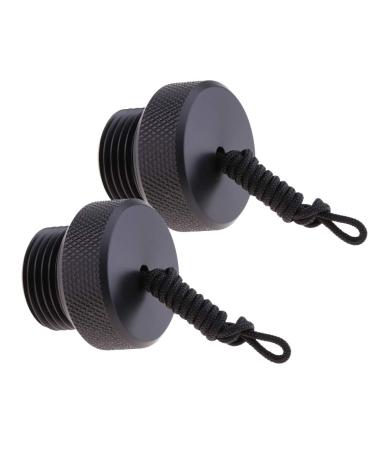 LEIPUPA 2Pcs Threaded Dust Cap Plug Cover for Din Scuba Tank Valve End Cap (ID. 0.6 inch) Accessory Part