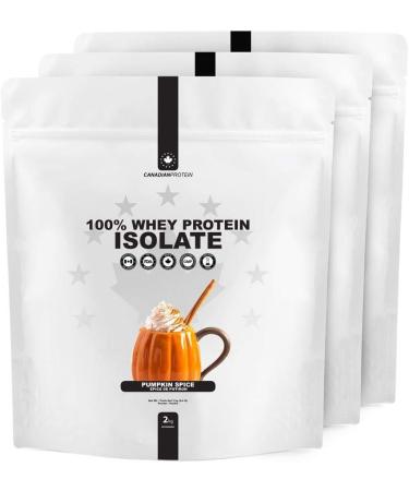 Canadian Protein 100% Whey Isolate 27g of Protein | 6 kg of Pumpkin Spice Flavoured Low Carb Keto Friendly Workout Recovery Drink | Protein Powder Rich in BCAA Amino Acids - Buy Online on SooperMarket.com