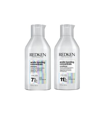 Redken Bonding Shampoo for Damaged Hair Repair | Acidic Bonding Concentrate | For All Hair Types 10.1 Fl Oz (Pack of 2)