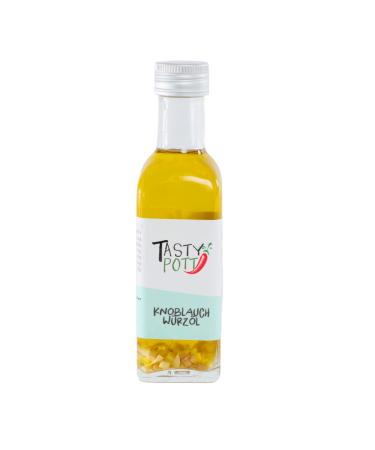 Tasty Pott W rz le I Different varieties I garlic I chilli oil I chipotle I rosemary i wild garlic i grape seed oil I olive oil i roasted bypan (garlic strangled l 100ml)