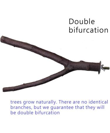 Natural Wood Fork Bird Perch Stand Toys | 3PCS Bird Cage Accessories for Budgies, Cockatiels, Conure | Platform for Lovebirds, Hamster, Rat - Buy Online on SooperMarket.com