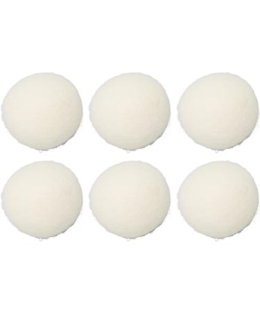 Fabric Softener Ball Skin Friendly 6 Pieces Static Reduction Safe Reusable Wool Drying Balls Bag Packed for Clothes (6cm) - Buy Online on SooperMarket.com