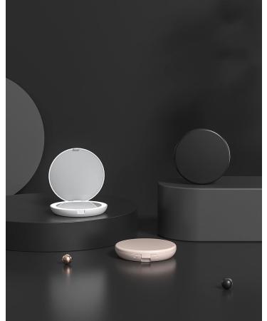Hontry LED Lighted Travel Makeup Mirror 1x/5x Magnification - Portable 5 Inch Compact Pocket Mirror with 16 Daylight LEDs - Buy Online on SooperMarket.com
