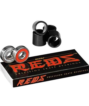 Bones Reds Skateboard Bearings + 4pcs Bearing Spacers