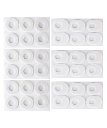 FOMIYES 6Pcs Feet Corn Cushions Callus Removers Toe Corn Treatment Pads Self- adhesive Callus Stickers Foot Care Cushions Toe Protectors Reduce Foot and Heel Pain (White)