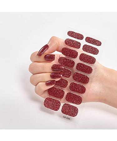 8 Sheets 128 Pieces Full Cover Nail Art Stickers - Self-Adhesive Solid Color Strips for Women | Real Nail Polish Decal Strips - International Shipping Available - Buy Online on SooperMarket.com