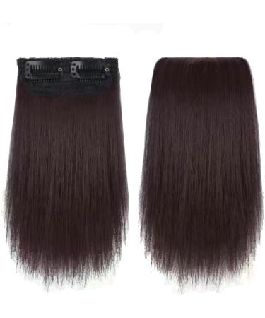 1PC Short Clip In Hair Extensions Clip in Hair Piece 2 Clips Clip in Remy Human Hair Extensions Straight Invisible Hairpin for Thinning Hair Adding Hair Volume(6inch- Dark Brown) - Buy Online on SooperMarket.com