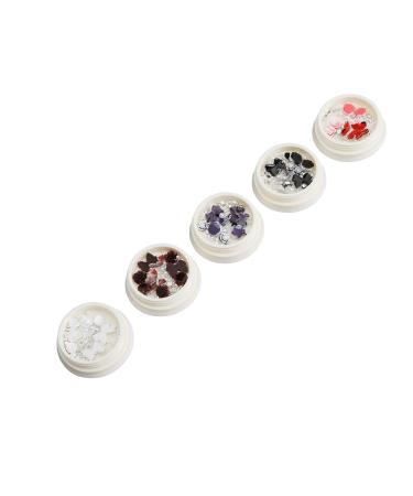 Shiny Decorative Manicure Charms with Artificial Pearls DIY Nail Art Portable Storage Box for Professional Salon or DIY Manicures