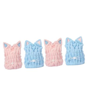 Didiseaon 4 Pcs Thicken Shower Hair Drying Cap Shower Cap Fast Drying Cap Absorb Water