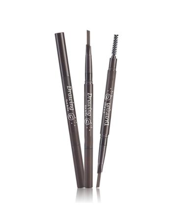 NOLITOY 2 1 Eyebrow Brush Eyebrow Pen Scissor Bumper Eyebrow Pencils Five Colors To Rotate