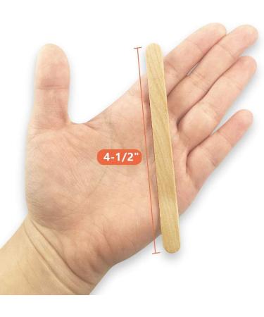 200pcs 4.5 Natural Wooden Food Grade Craft Sticks for DIY Crafts and Ice Cream - Eco-Friendly Popsicle Sticks - Buy Online on SooperMarket.com