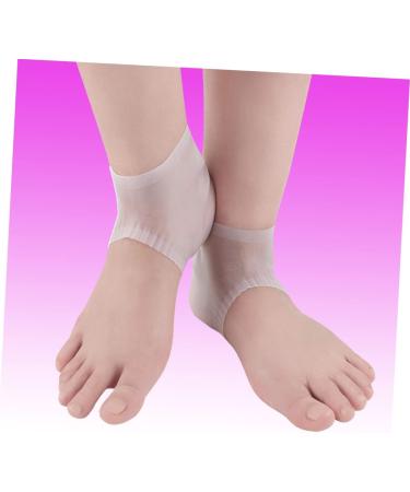 minkissy 1 Pair Moisturizing Heel Sock Silicone Heel Protectors Heel Cups for Heel Pains Feet Heel Socks Moisturizing Socks Shoe Filler Feet Moisturizer Socks Silicone Gel Socks Soft White - Buy Online on SooperMarket.com